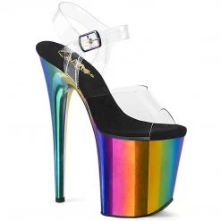 Pleaser FLAMINGO-808RC Clear /Rainbow Chrome New Arrivals