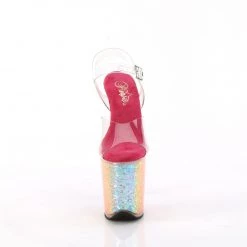 Pleaser FLAMINGO-808RG-02 Clear /Rainbow Confetti Upcoming Styles (Preview)