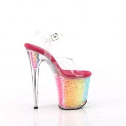 Pleaser FLAMINGO-808RG-02 Clear /Rainbow Confetti Upcoming Styles (Preview)