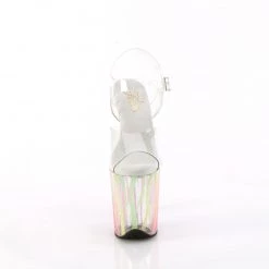 Pleaser FLAMINGO-808RG-03 Clear /Rainbow Glitter