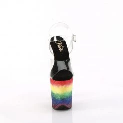 Pleaser Upcoming Styles (Preview) FLAMINGO-808RG-04 Clear /Rainbow Glitter