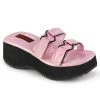 Demonia New Arrivals FLIP-12 Baby Pink Holo Patent
