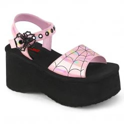 Demonia FUNN-10 Baby Pink Holo Patent New Arrivals