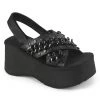 Demonia New Arrivals FUNN-12 Black Vegan Leather
