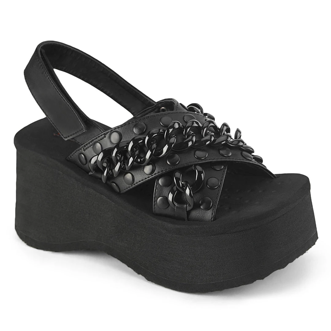 Demonia New Arrivals FUNN-12 Black Vegan Leather 3 Demonia New Arrivals FUNN-12 Black Vegan Leather