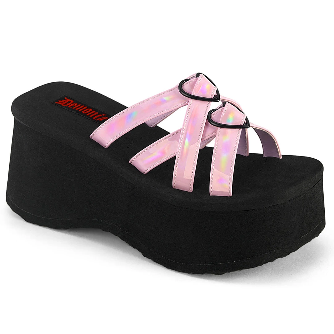 Demonia FUNN-15 Baby Pink Holo Patent New Arrivals 3 Demonia FUNN-15 Baby Pink Holo Patent New Arrivals