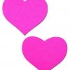 Pastease Love: Neon (Blacklight Reactive) Heart Nipple Pasties