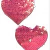 Pastease Love: Hot Pink & Matte Pink Color Changing Sequins Nipple Pasties 1 Pastease Love: Hot Pink & Matte Pink Color Changing Sequins Nipple Pasties