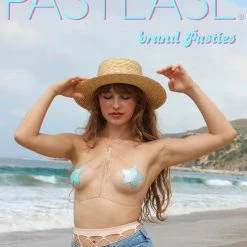 Pastease Starfish: Seafoam Green & Pink Print Nipple Pasties