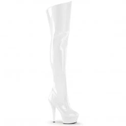 Pleaser Costume & Cosplay KISS-3010 White Patent/White