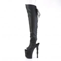 Pleaser New Arrivals RAPTURE-3019 Black Faux Leather/Black Matte