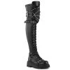 Demonia Upcoming Styles (Preview) RENEGADE-320 Black Stretch Vegan Leather