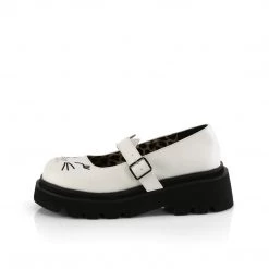 Demonia RENEGADE-56 White Vegan Leather