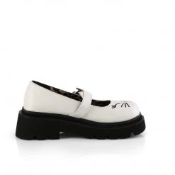Demonia RENEGADE-56 White Vegan Leather