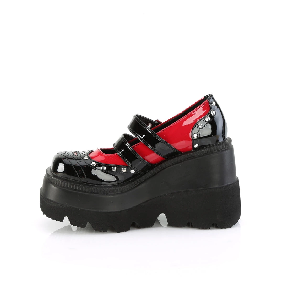 Demonia SHAKER-27 Black-Red Patent 5 Demonia SHAKER-27 Black-Red Patent