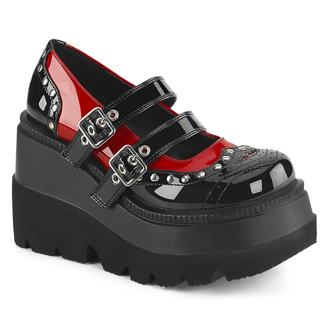 Demonia SHAKER-27 Black-Red Patent 3 Demonia SHAKER-27 Black-Red Patent