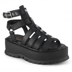 Demonia New Arrivals SLACKER-18 Black Vegan Leather
