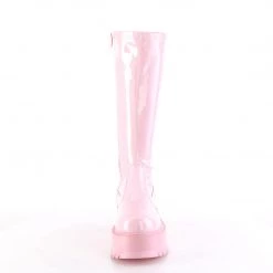 Demonia New Arrivals SLACKER-200 Baby Pink Holo Patent