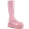 Demonia New Arrivals SLACKER-200 Baby Pink Holo Patent