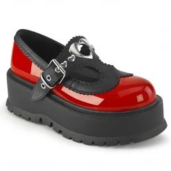Demonia SLACKER-23 Red-Black Vegan Leather Upcoming Styles (Preview)