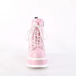 Demonia SLACKER-55 Baby Pink Holo Patent New Arrivals