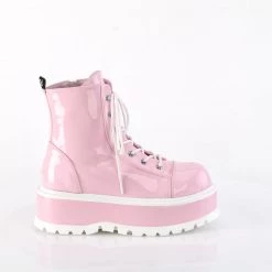 Demonia SLACKER-55 Baby Pink Holo Patent New Arrivals