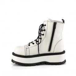 Demonia SLACKER-55 White Vegan Leather New Arrivals