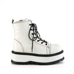 Demonia SLACKER-55 White Vegan Leather New Arrivals