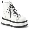 Demonia SLACKER-55 White Vegan Leather New Arrivals
