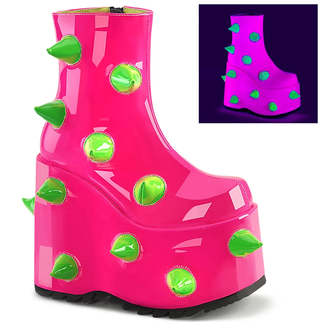 Demonia SLAY-77 UV Neon Pink -Neon Green New Arrivals 3 Demonia SLAY-77 UV Neon Pink -Neon Green New Arrivals