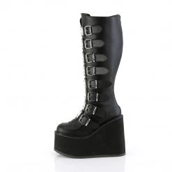 Demonia SWING-815WC Black Vegan Leather